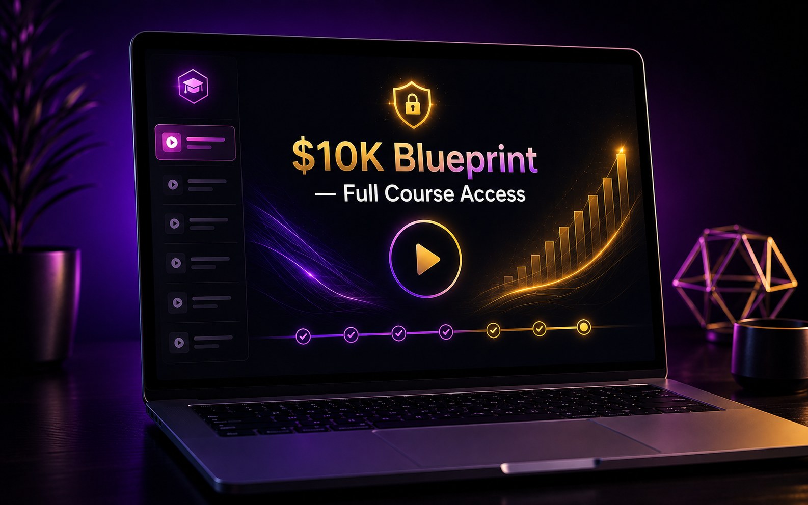 10K Blueprint main video course with resell rights